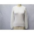 Frauen Strickwaren Pure Farbe Langarm Pullover Pullover